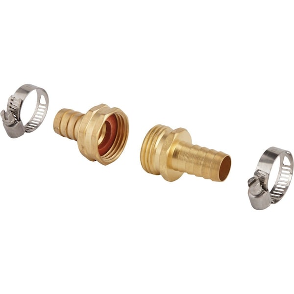 Best Garden 5/8 In. Brass Heavy-Duty Hose Mender GB9412-5/8+GB9411-5/8 - main
